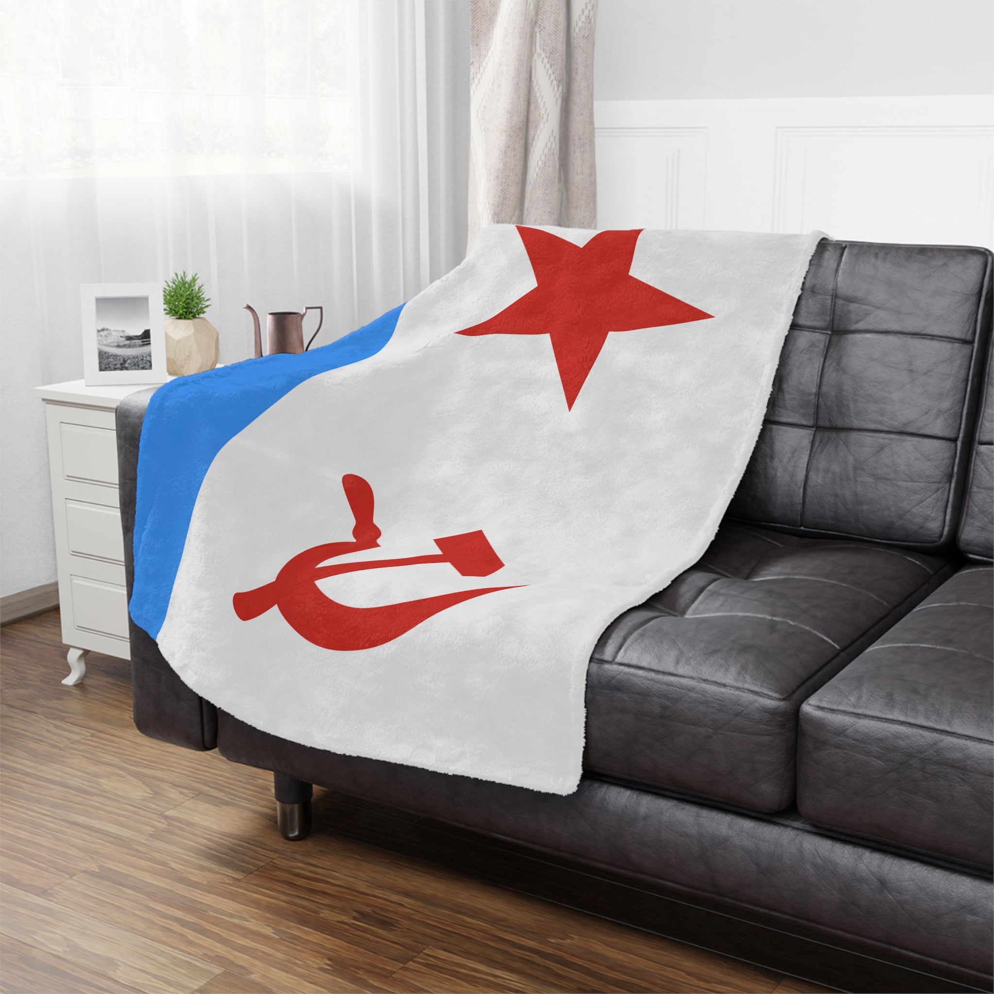 Soviet Naval Ensign Throw Blanket