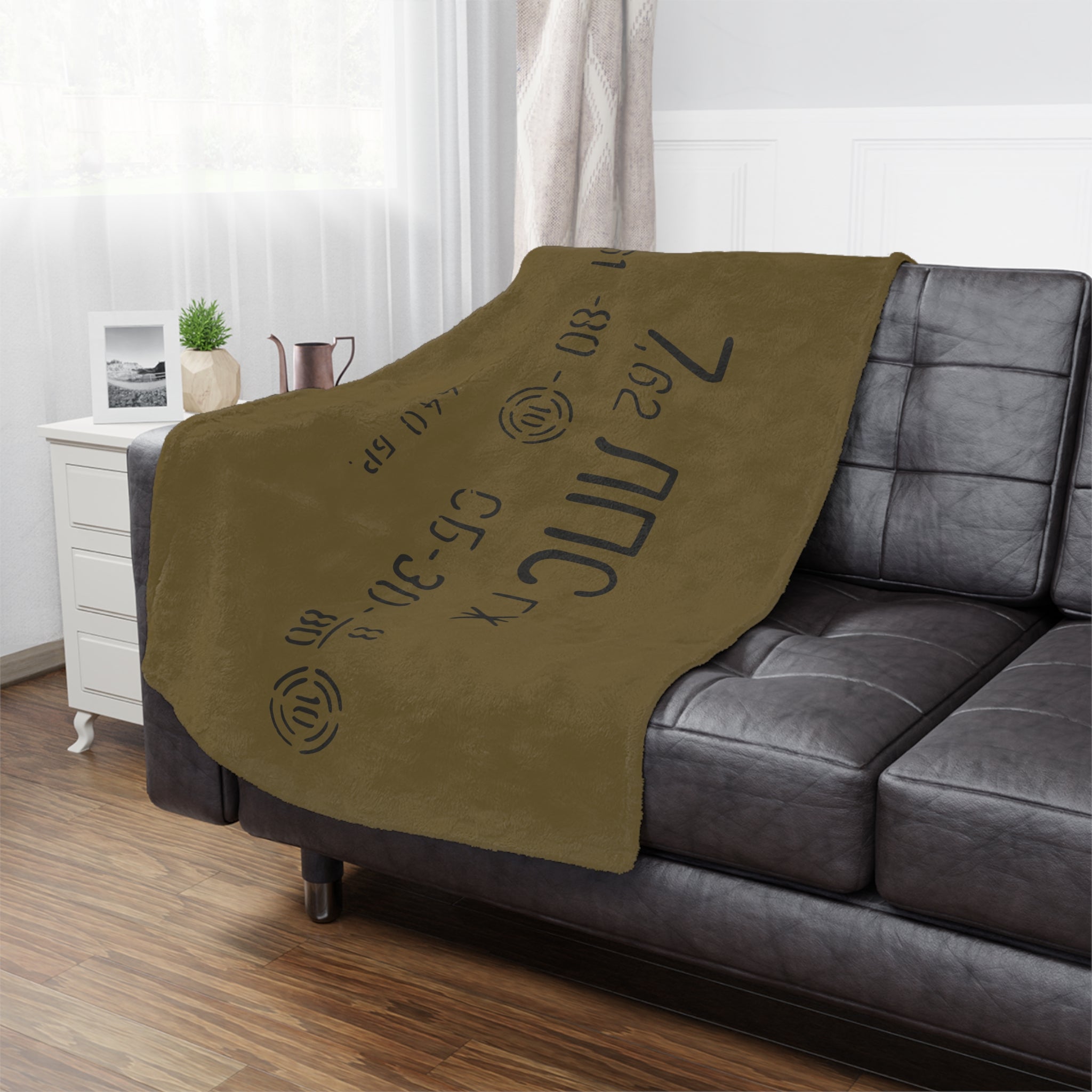 7.62x54R Spam Can Fleece Throw Blanket